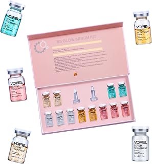 BB Glow Starter Kit BB Glow Serum for Microneedling Serum Ampoule Skin Treatment Kit 0.27oz 12 Vials