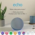 Amazon Echo, Alexa haut-parleur avec son haut-de-gamme, Idéal pour les grandes chambres, les salons et les cuisines, Conçu pour Alexa+, Twilight Blue