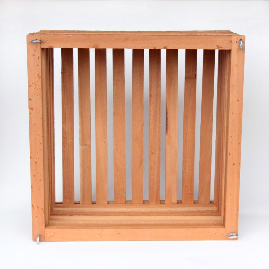 Teakwood 12" Square Wooden Orchid Basket Vanda Baskets - Premium Orchid Planters for Vandas, Cattleyas, Bromeliads, and More