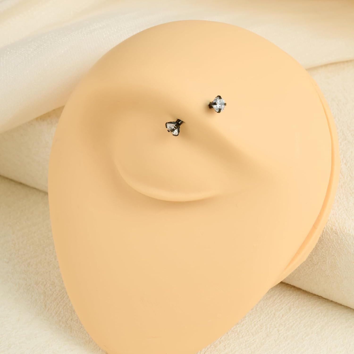 FECTAS Internal Threaded Eyebrow Rook Piercing Jewelry 16G Earrings 8/10mm Vertical Labret Lip Jewelry Curved Barbell Eyebrow Rings Tiny Small Belly Rings Ear Rook Helix Conch Daith Piercing Jewelry - Image 4