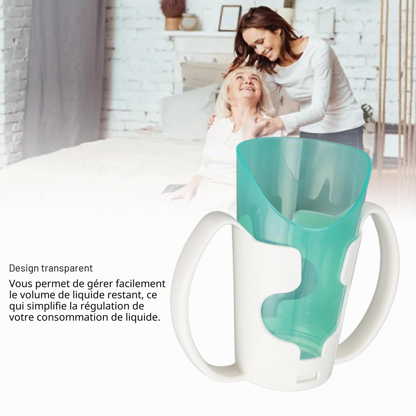 banapoy Gobelets Nosy, Gobelets de Soins aux Personnes âgées en Verre découpé avec Support pour Patients Médicaux, Gobelet D'alimentation Liquide Gobelet D'hôpital pour Dysphagie