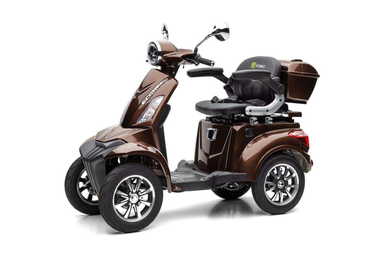 E-Seniorenmobil MAXXI 4.0 - Batería de litio (1000 W, 25 km/h), color marrón