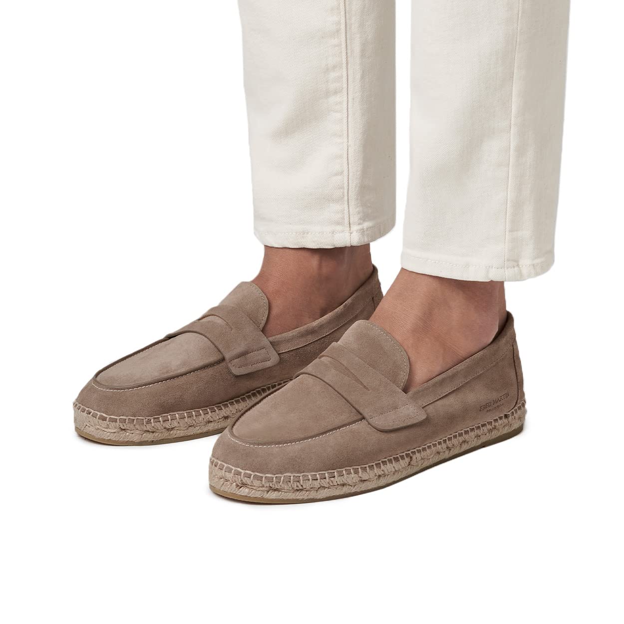 FRED MARTIN COLLECTION, Mocasiness de Ante con Suela de Esparto y Forro en Piel de Hombre