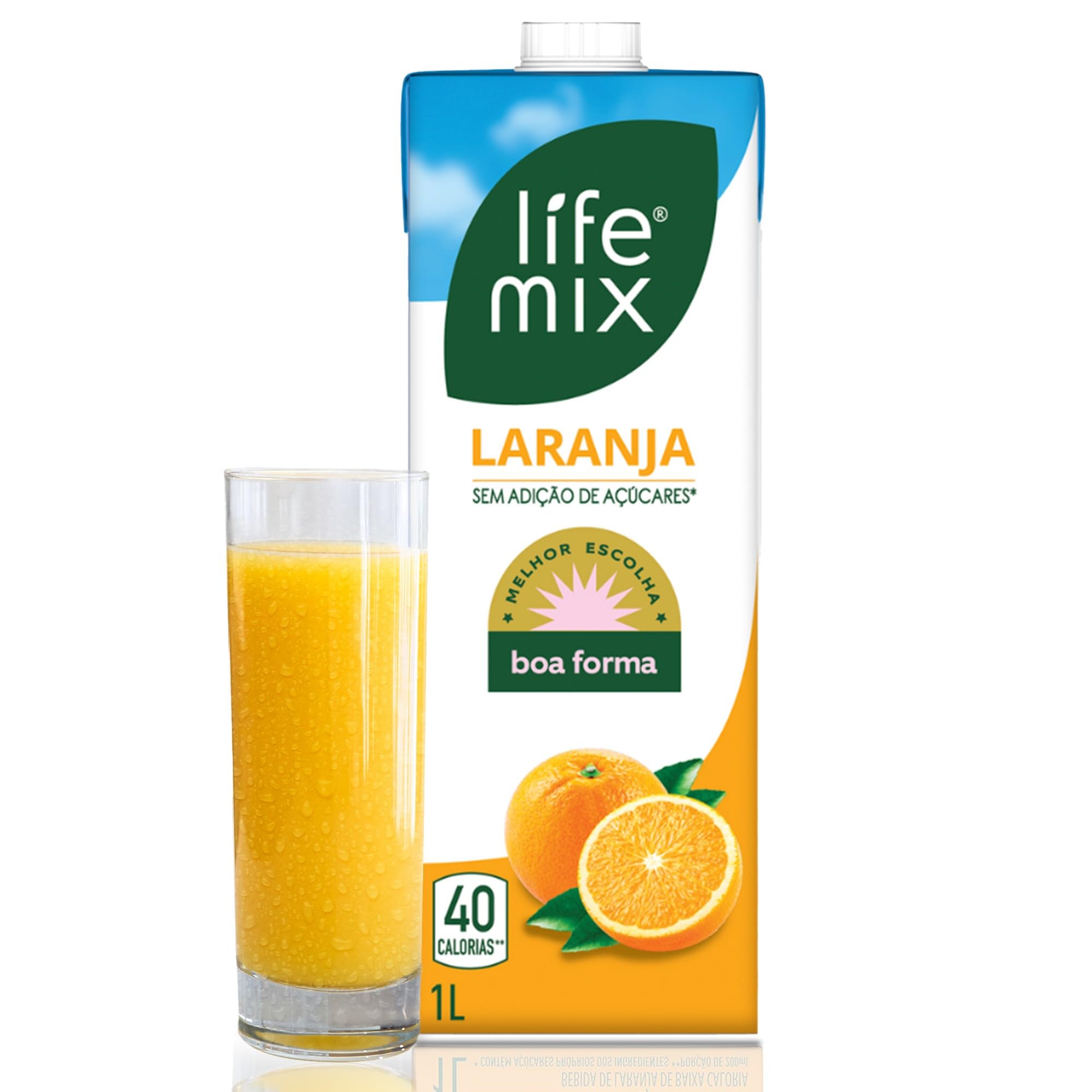 LIFE MIX - Suco de Laranja Natural Baixa Caloria - Sem Adição de