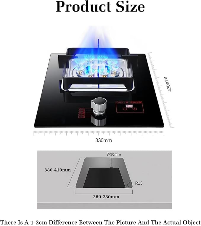 Estufa de Gas 5.2KW con Vidrio Templado y Protección de Apagado miniatura 3