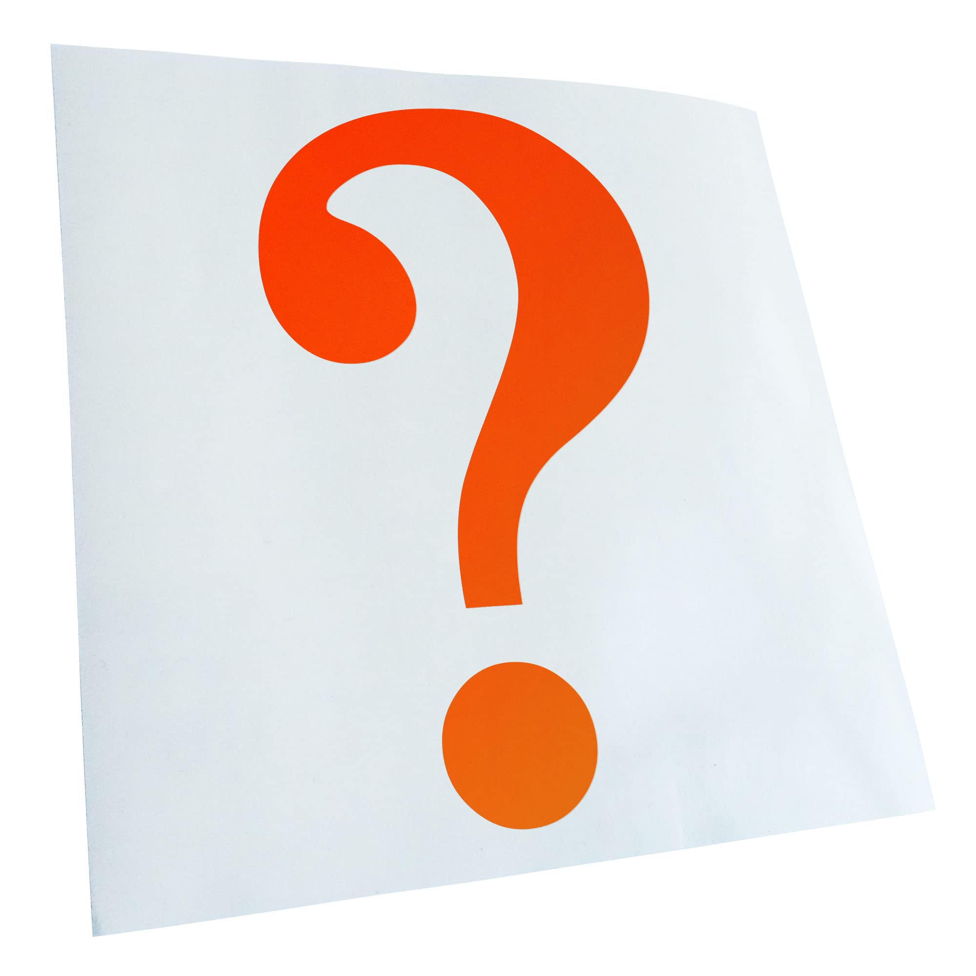 Kiwistar - Car Sticker - Neon Orange - 30 x 18 cm Question Mark Pictogram - Rear Window Car Sticker Weatherproof for Car Truck Moped Truck - Sticker Exterior Self-Adhesive Tuning Accessories for