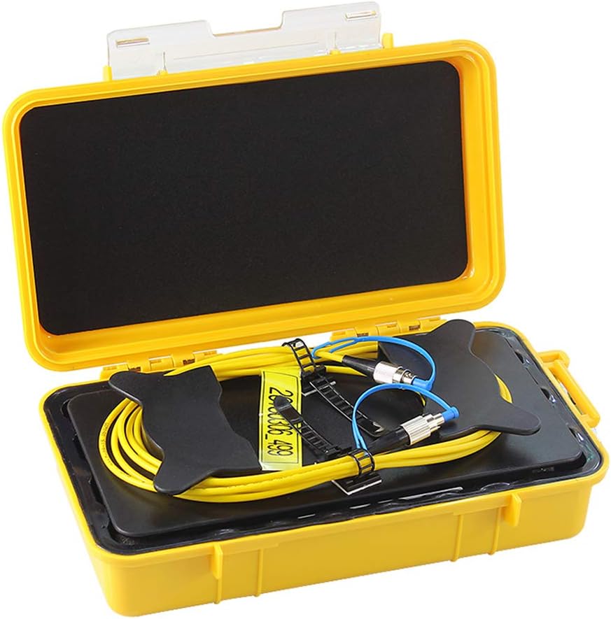 SM 1000m (3280FT.) Fiber Optic OTDR Launch Cable Box for Singlemode 1310/1550nm OTDR Dead Zone Eliminator Fiber Rings (FC/UPC-FC/UPC)