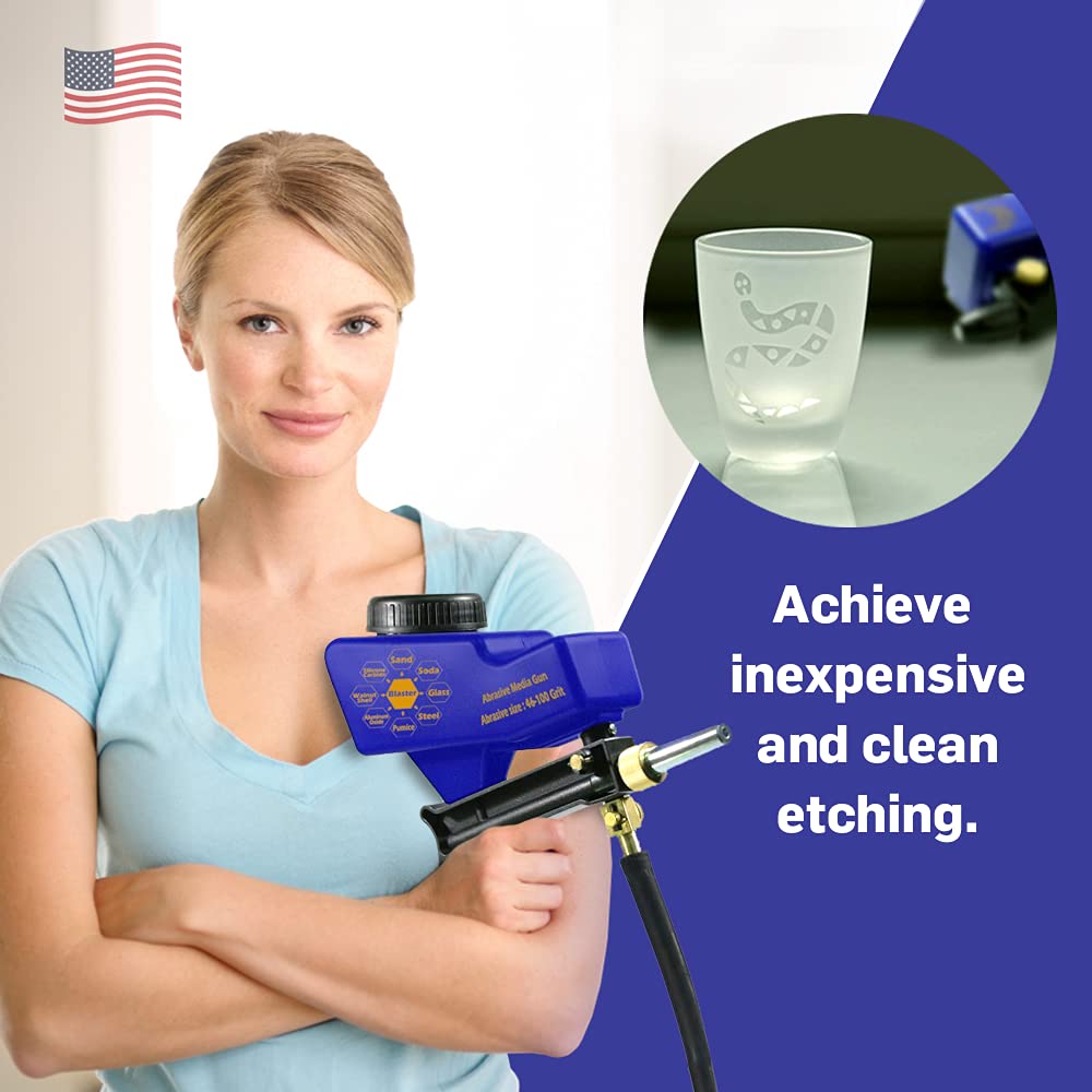 LE LEMATEC Sand Blaster Gun Kit, Rust Remover and Paint Stripper