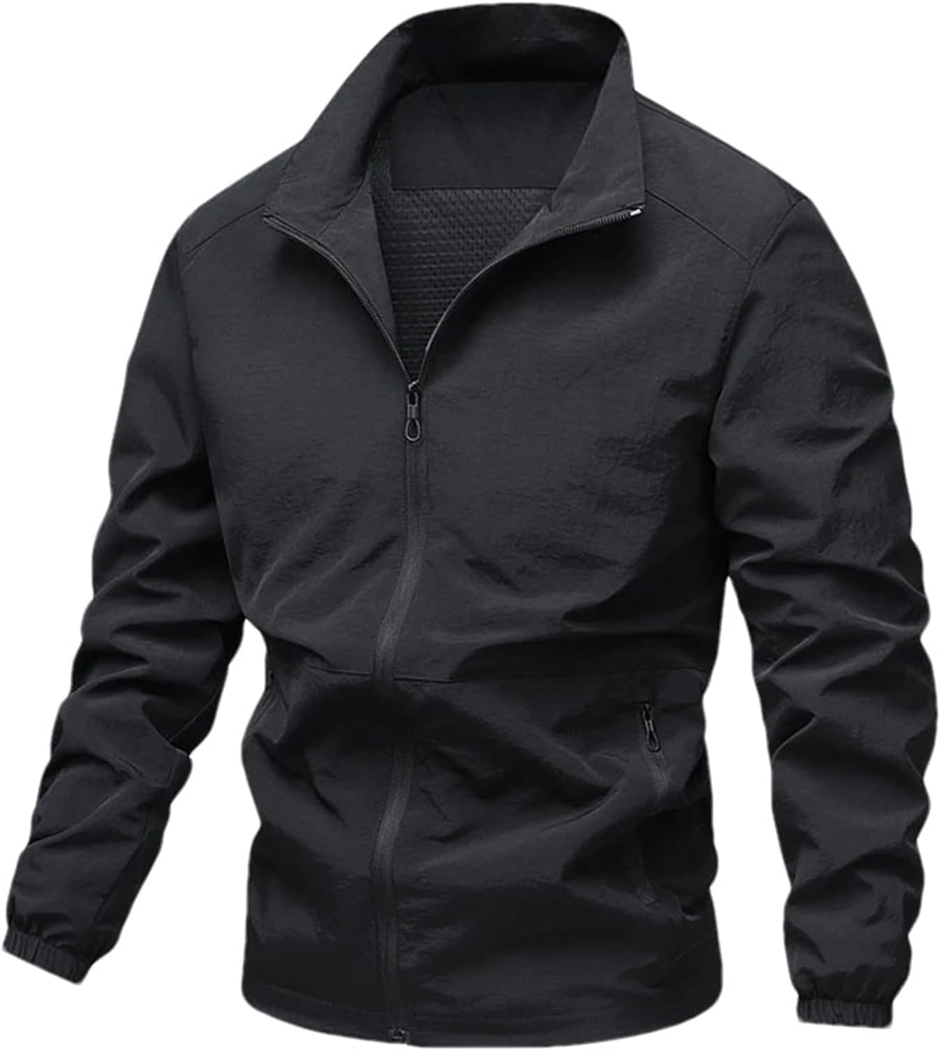 Men's Lightweight Varsity Jacket Summer Trenchcoats Outdoor Sport Running Coat
