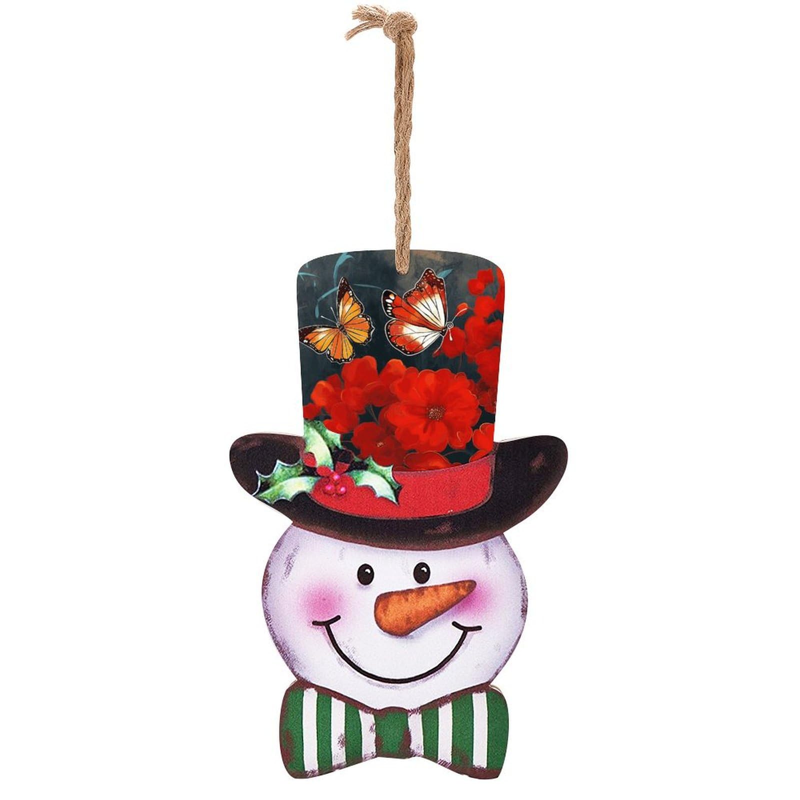 Décorations de Noël bonhomme de neige de Noël à suspendre en bois