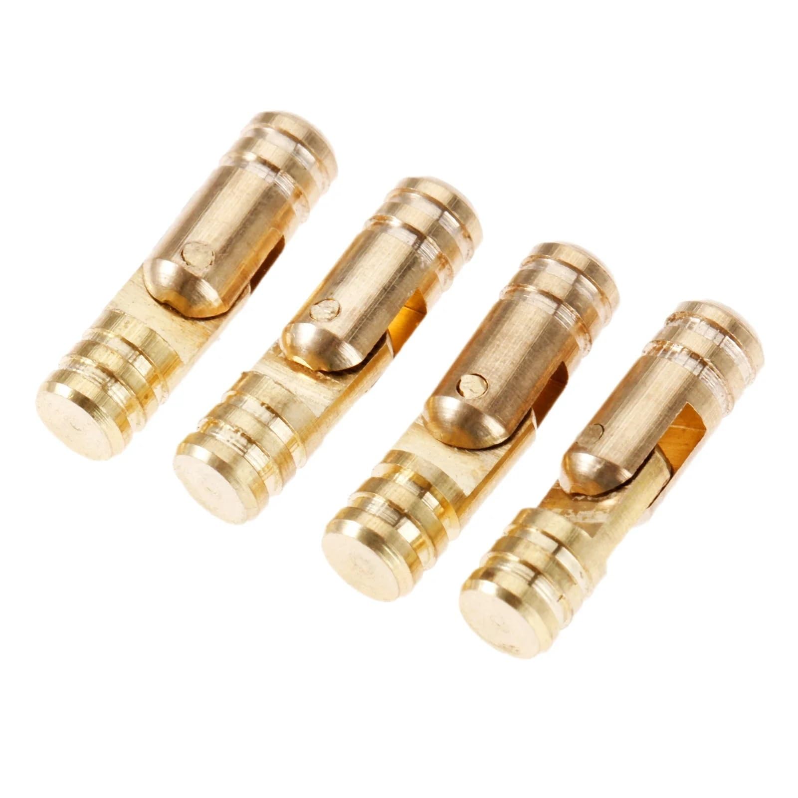 Rmwkrmogrf 5X19mm Cylinder Brass Copper Invisible Concealed Barrel Hinge Bolt Wood Boxes Door Hinges Antique Furniture Hardware 4Pcs(5X19mm)