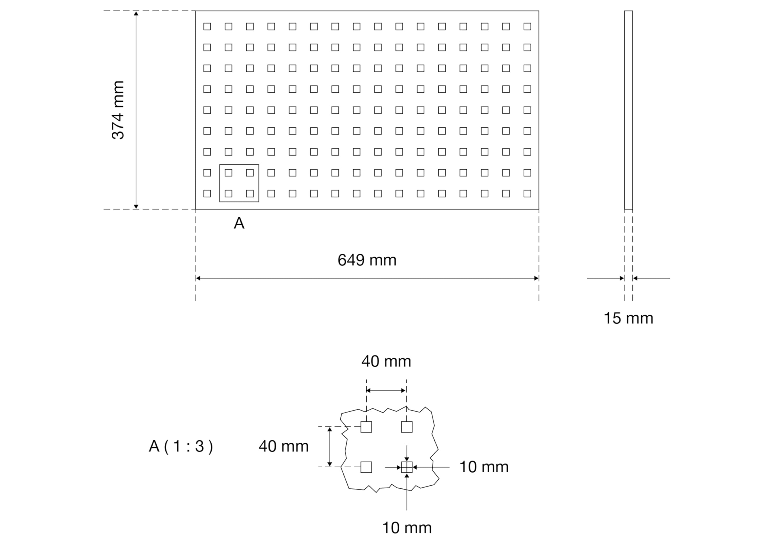 BGS 80211 | Panel perforado | versión estándar | para sistema de módulos de pared