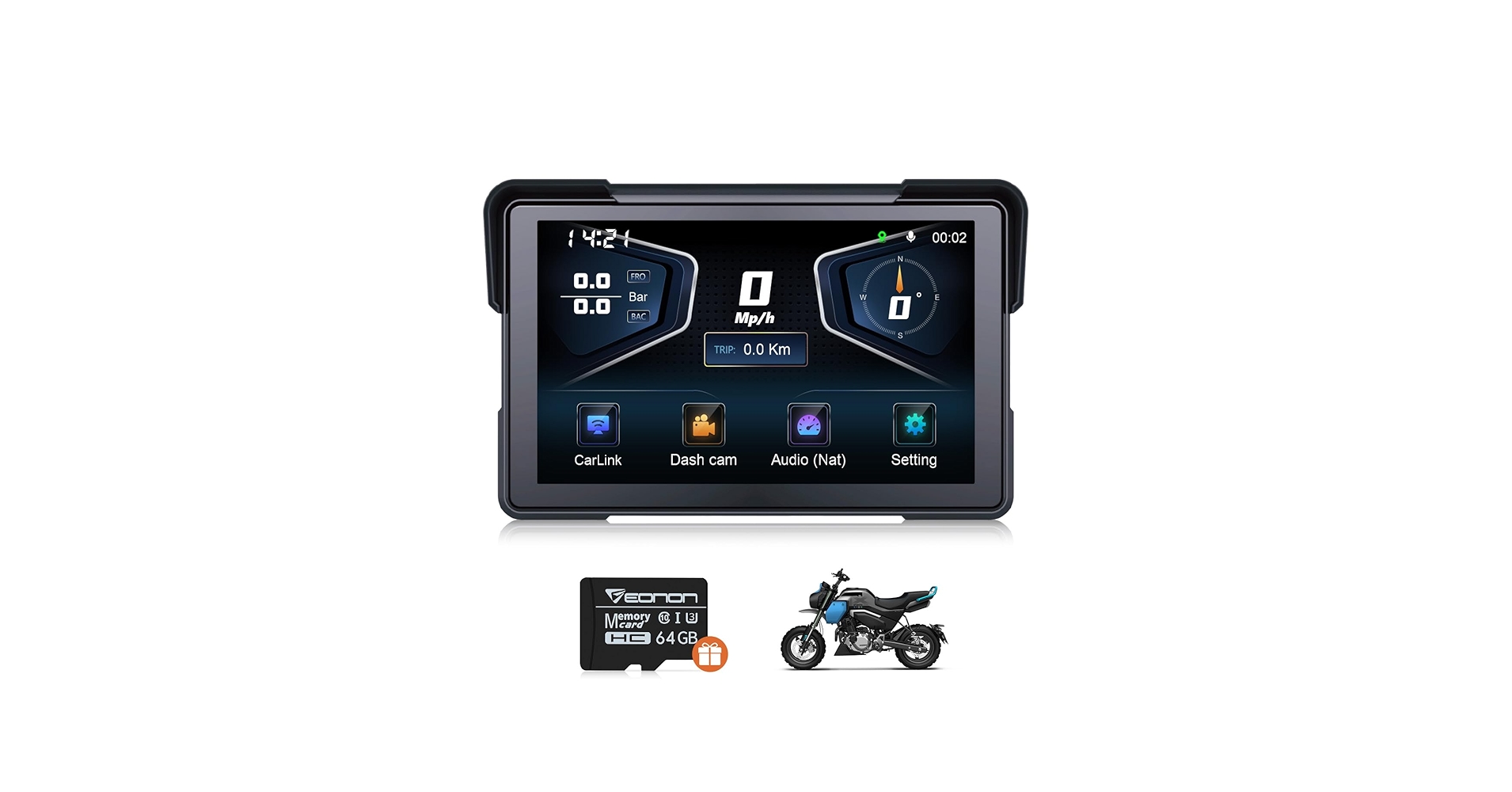 EONON P6 バイクスマートモニター 7インチ　ディスプレイ 実走レビュー】EONON バイク用スマートモニターP6｜大画面7