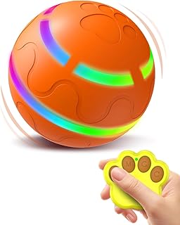 JR JUMIAR Interactive Dog Toys, Durable 360° Anti-Chew Remote Control Interactive Ball for Medium/Large Dogs, Self-Rolling...