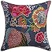 DK Homewares Tradizionale Etnico Fodere Per Cuscino 40X40 Cm Grigio Kantha Camera Decorazione Cotone Piazza Tropicana 16 X 16 Pollici Federa ( Grigio ) - 1 Pc
