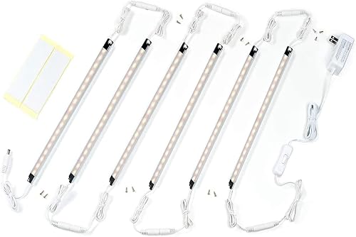 Miniatura 5 de (4) Kit de barra de luz de pantalla LED de 16 pulgadas de color blanco puro de 6000 K y (6) barras de luz enlazables de 12 pulgadas de color blanco