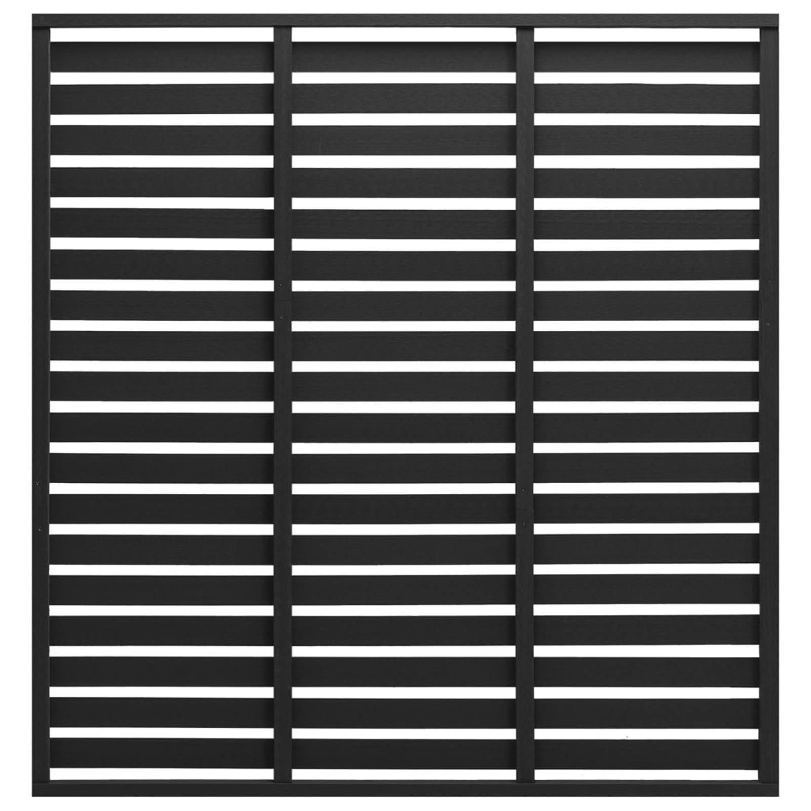 ARKEM Zaunelement WPC 180 x 180 cm Schwarz Sichtschutzzaun Wpc Zaun