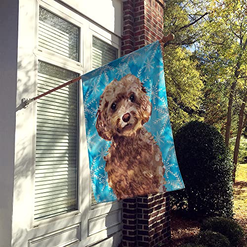 Drapeaux d'extérieur Cockapoo d'hiver grand format résistant aux intempéries - 3