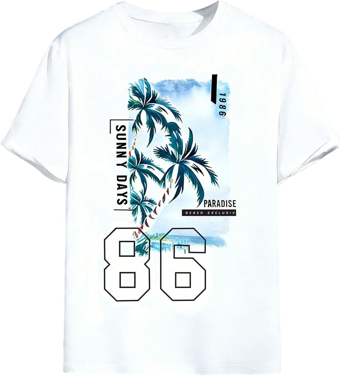 SOLY HUX Men's Tropical Graphic Tees Summer Tops Short Sleeve Crew Neck T Shirts Vacation Cruise Wear