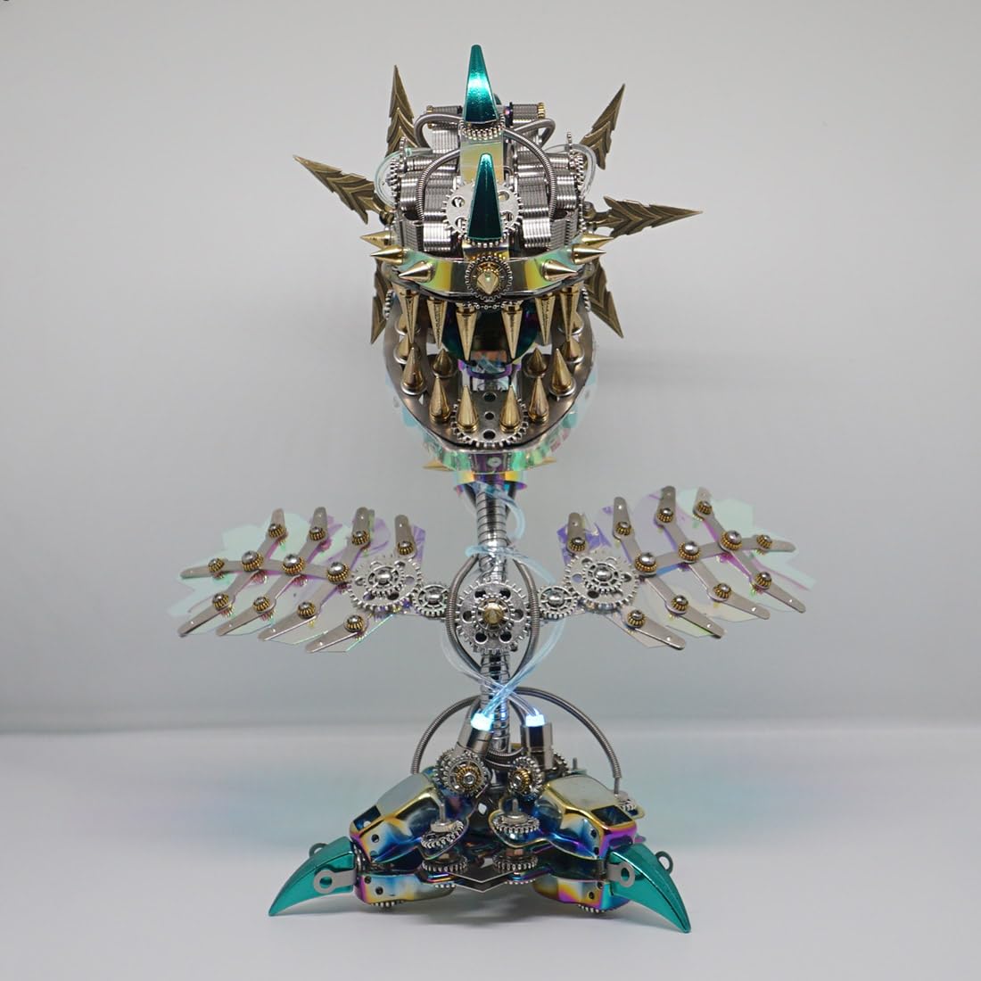 3D Metall Puzzle Piranha-Pflanze Blume Modellbausatz für Erwachsene, Steampunk Blume 3D Metall Modell, 2024 Adventskalender Kreative Dekoration Geschenk Ornamente - 770 Teile