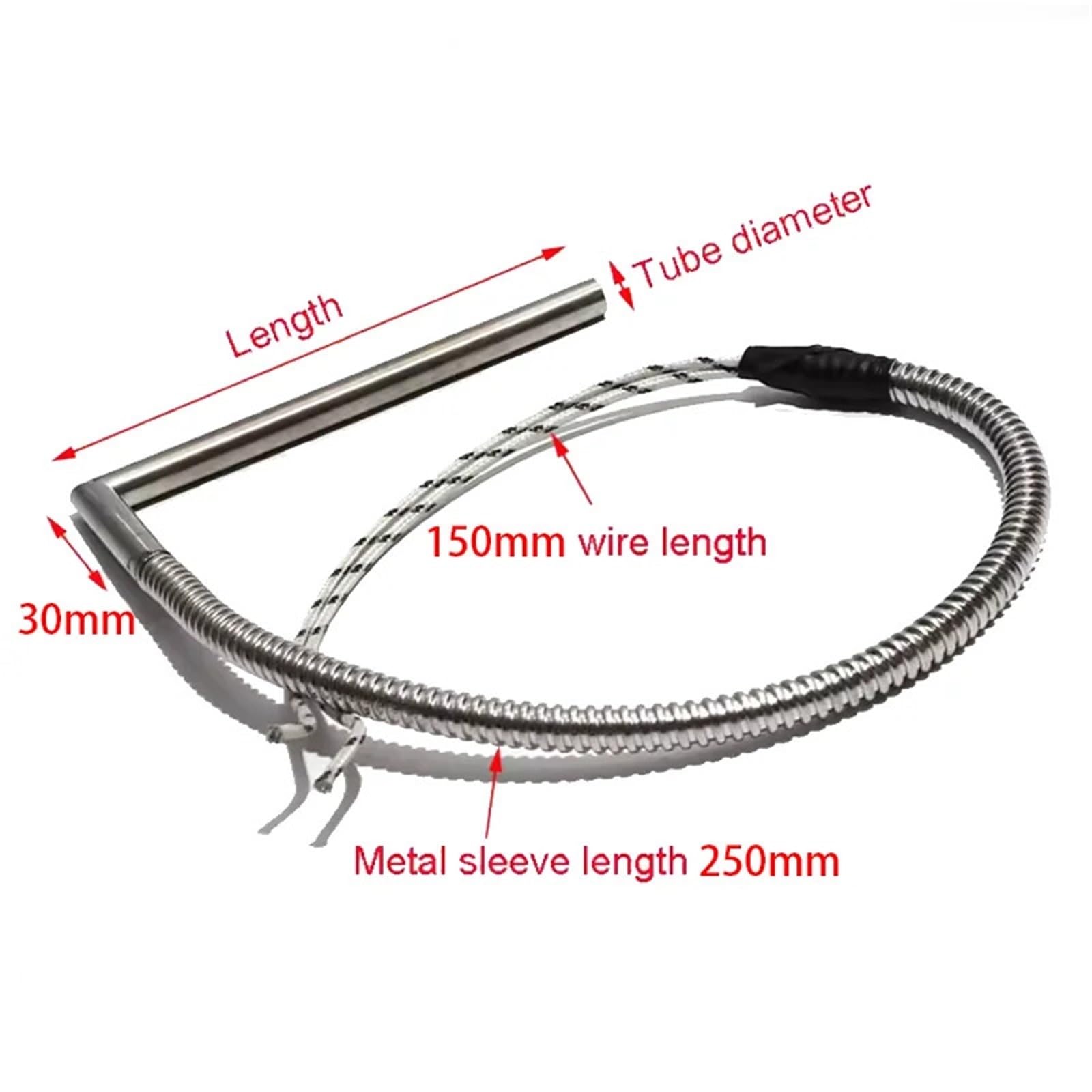 Kartuschen-Eckheizelement, rechtwinklig, L-Form, elektrischer Luftheizstab, 50/100/150/200 mm, 2 Stück(220V 12x50mm 150W)