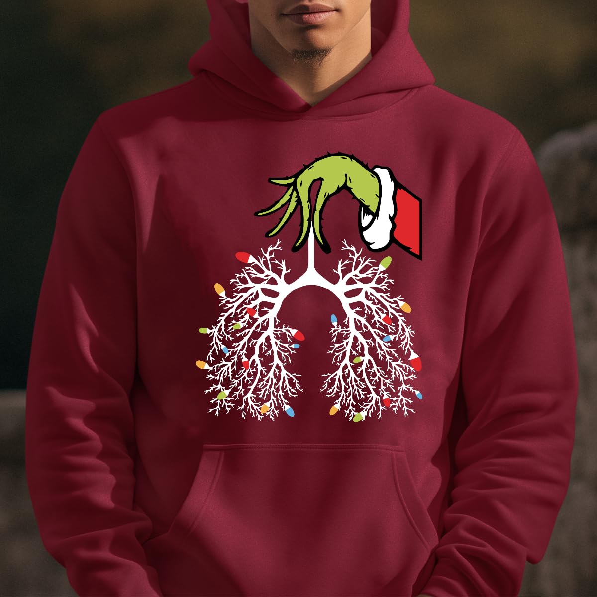 Maglione natalizio con palline di Natale