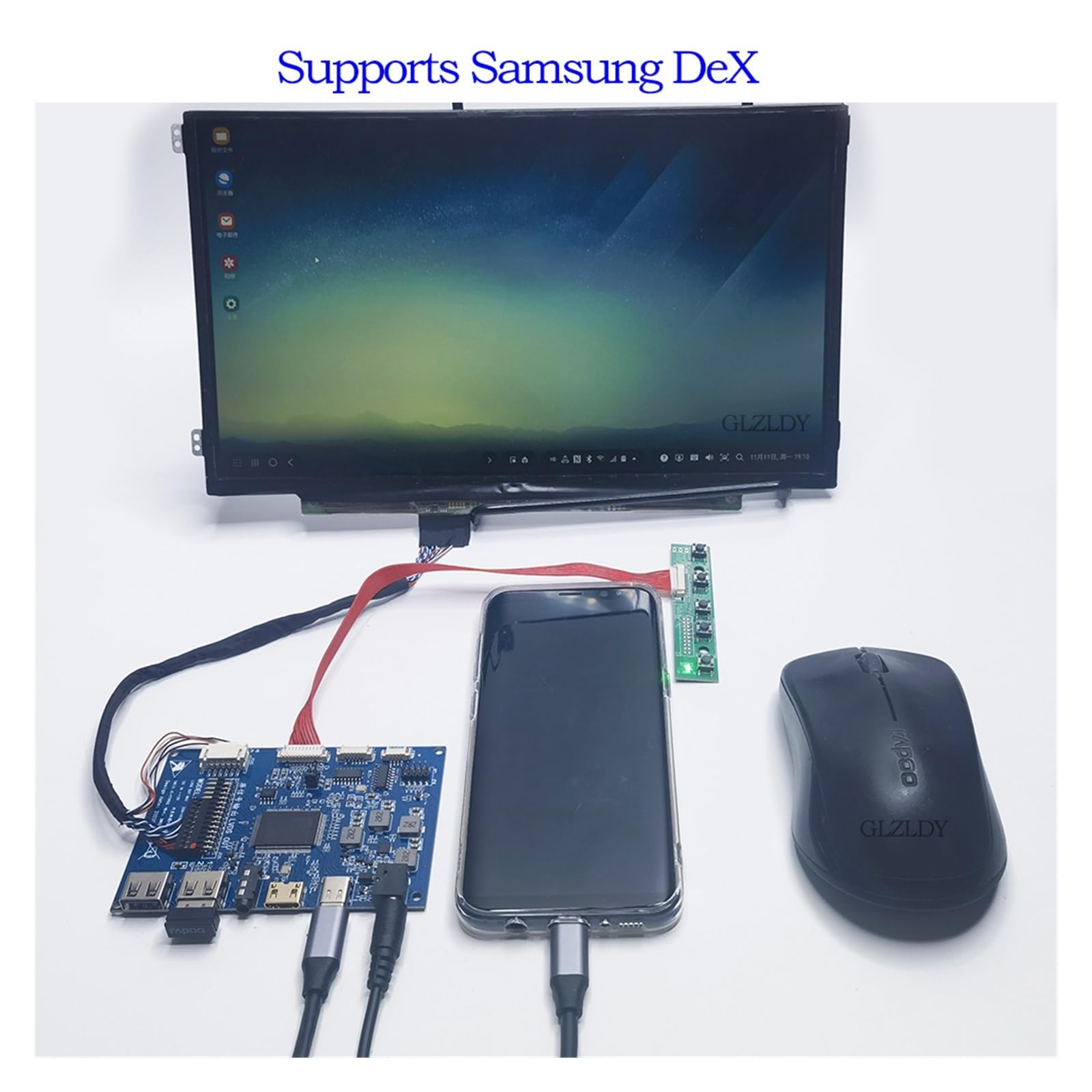 Scheda Controller LCD, Compatibile Con Samsung, Kit Driver EDP N173HGE LP156WF1 | HDMI + USB TYPE-C for display 1920 * 1080 40P da 17,3 pollici compatibile for DeX
