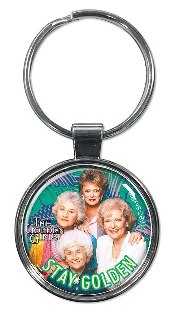 Ata-BoyGolden Girls Stay Golden 1.5" Fob Keychain for Keys, Backpack Pulls and More