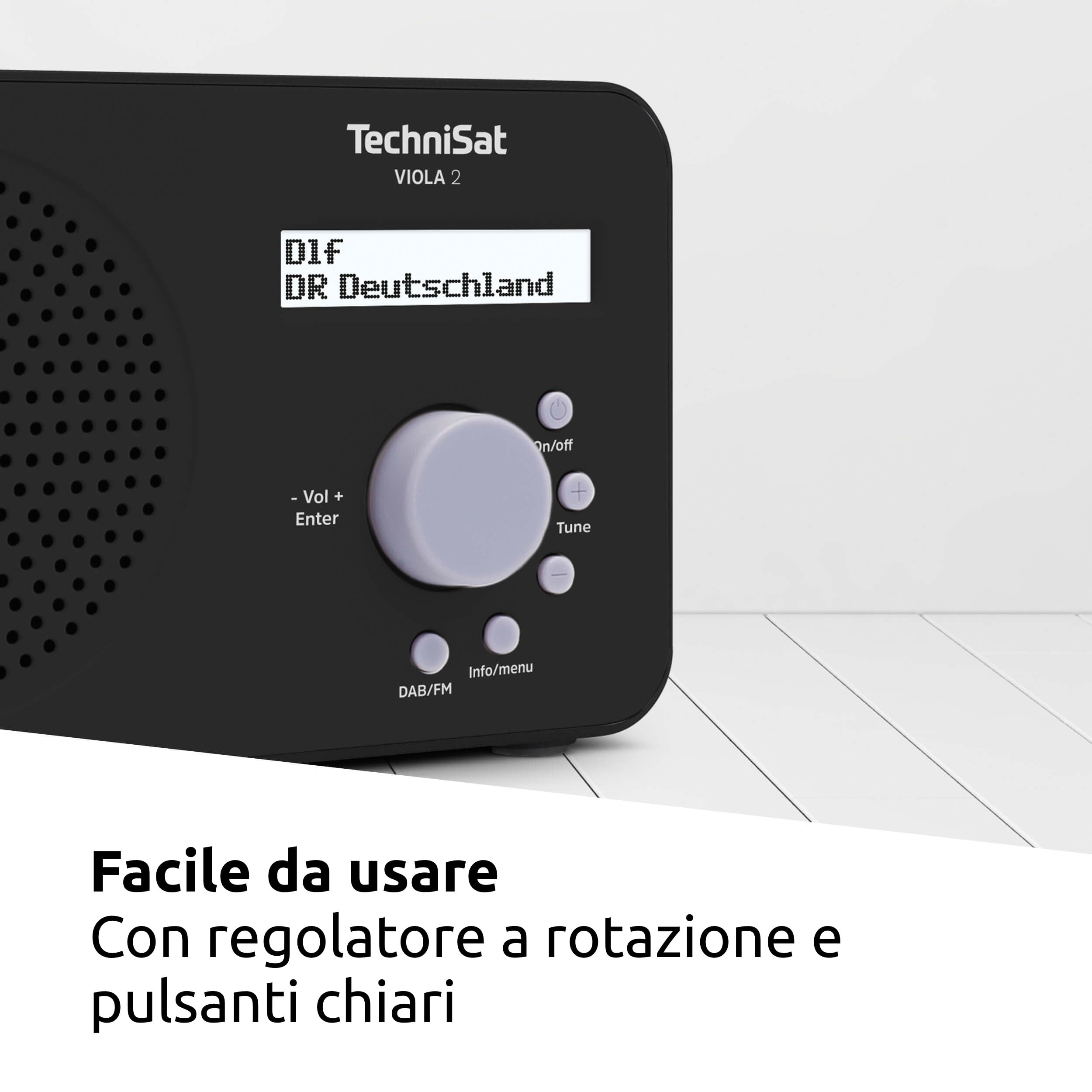 TechniSat VIOLA 2 Radio DAB portatile DAB+ FM 1 Watt RMS
