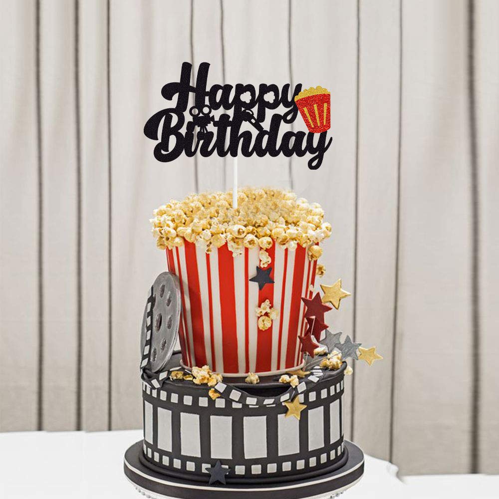 Buy Movie Theme Happy Birthday Cake Topper Movie Night Cake Decorations