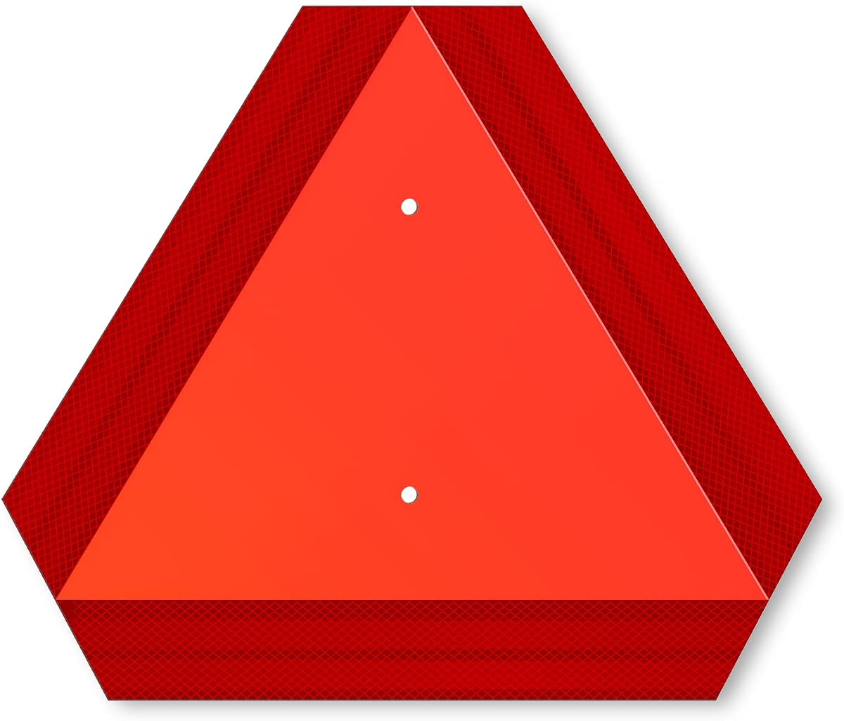 SWEETAPRIL Señal de vehículo de movimiento lento, señales triangulares de aluminio libre de óxido para vehículos de movimiento lento, 14.0 x 16.0 in, reflectante de grado de diamante de 40 mil de grosor para carrito de golf, para carrito de golf, tractor, Utv, señales de seguridad