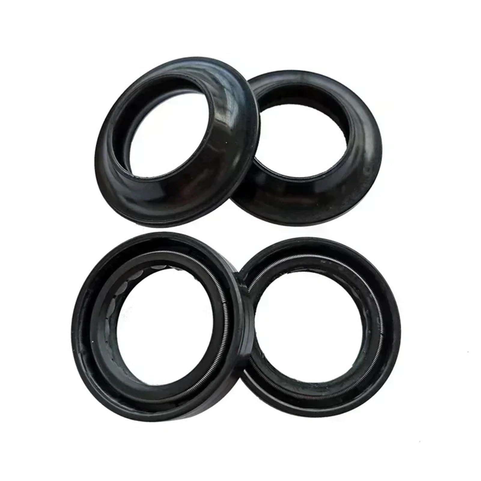 GCLANXI 30x40.5x10.5 30 * 40.5 Front Shock Fork Damper Shaft Oil Seal 30 40.5 Dust Cover For YAMAHA DT50 DT 50 MX DT80 MX DT80MX 1982-1994(2pc Seal 2pc Cover)