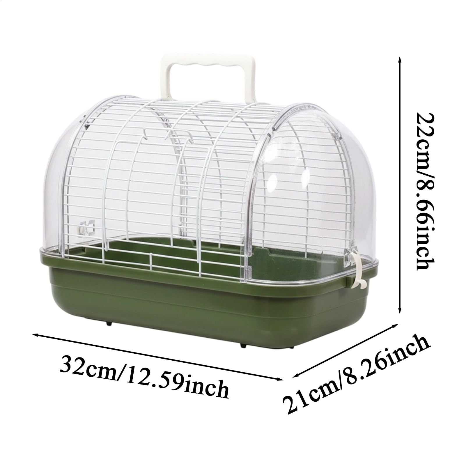 Jaula De Aves Para Viaje para Aves Transparente y a Prueba de Sol con Asa | Jaula De Transporte Para Periquitos Para Interior Exterior Balcón Salón Parque Periquito Conuro Canario Agapornis