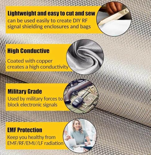 Tela de protección Faraday para EMF cobre para medidores miniatura 3