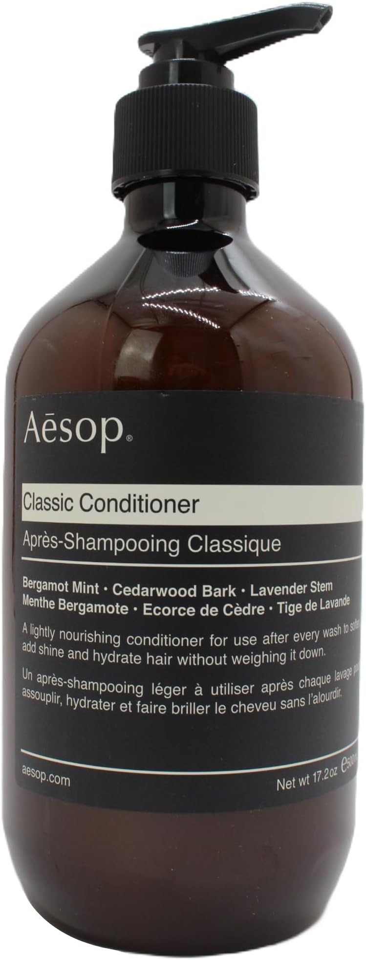 Aesop Classic Conditioner | Lightly Nourish, Soften, Shine, Hydrate, Disentangle Hair | Bergamot Mint, Cedarwood Bark, Lavender Stem | 16.9 oz / 500mL