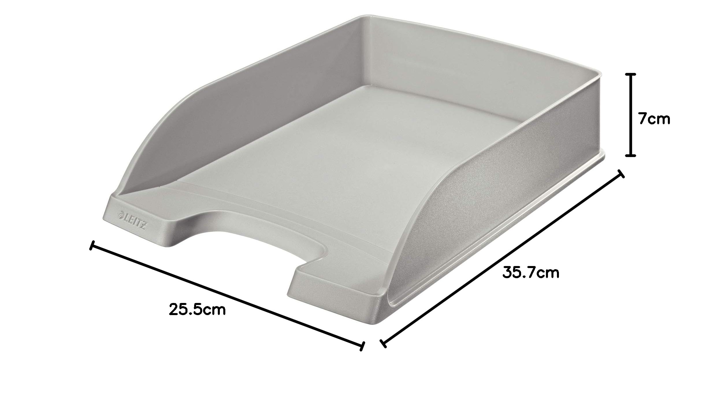 Leitz 52270085 - Paquete de 5 bandejas de correo apilables, gris