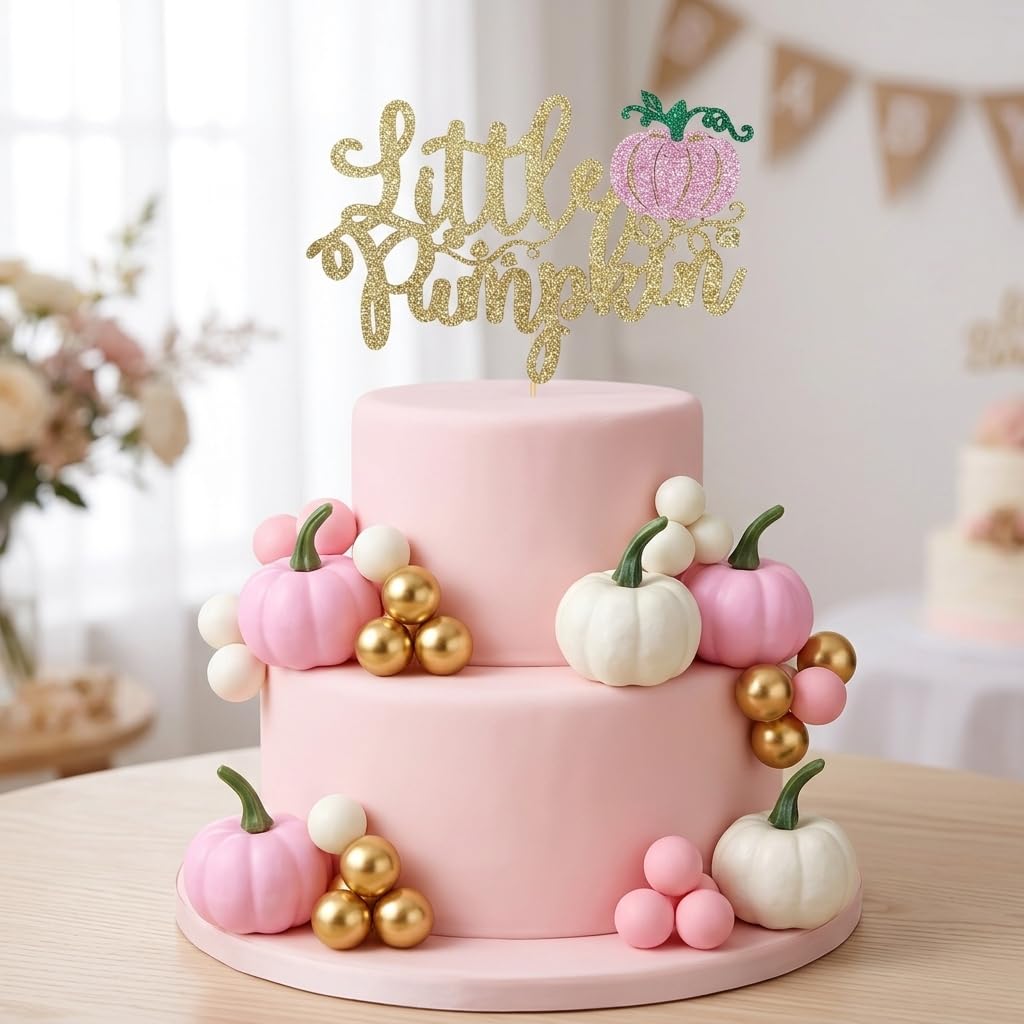 Little Pumpkin Cake Topper Fall Cake Decor Thanksgiving Party Supplies