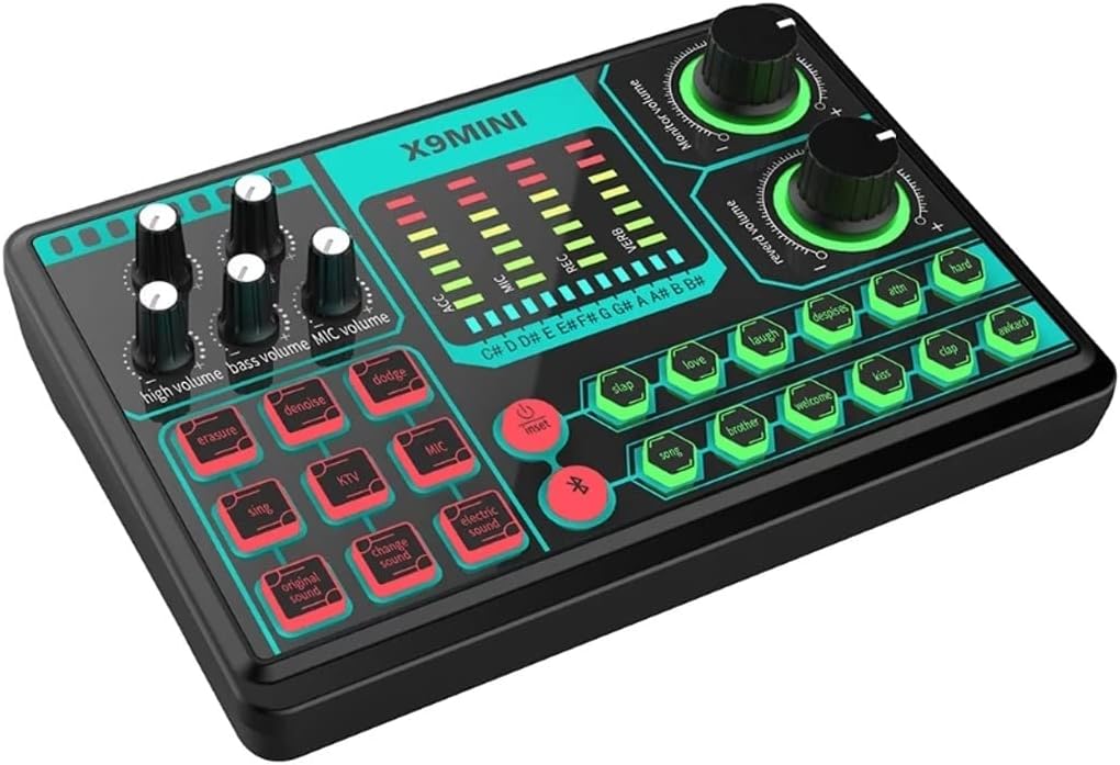 X9 Mini Computer External Mobile Phone Sound Card for Home Computer Recording Live Broadcast Recording Tone Mixer