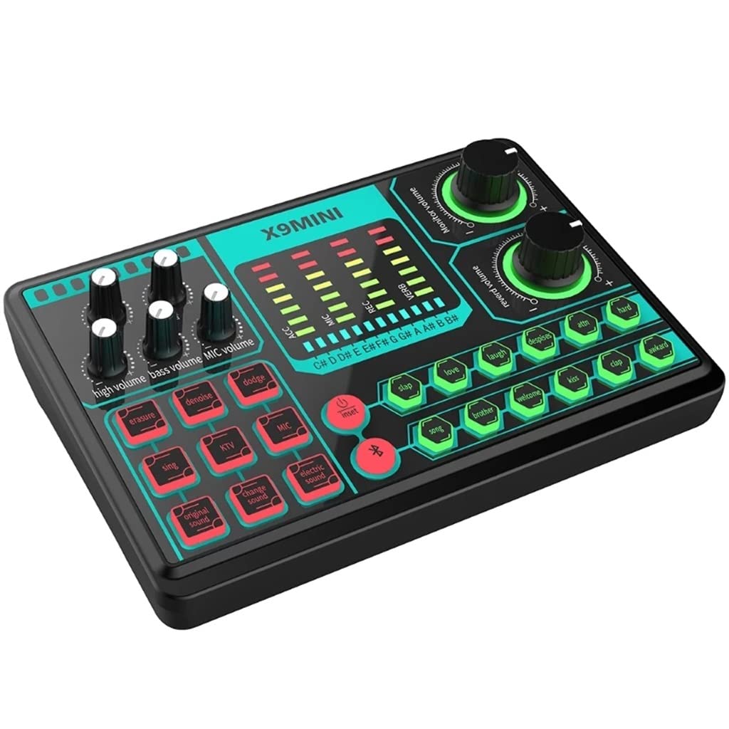 X9 Mini Computer Externe Handy Soundkarte für Heimcomputer Aufnahme Live Broadcast Recording Reparatur Tone Mixer