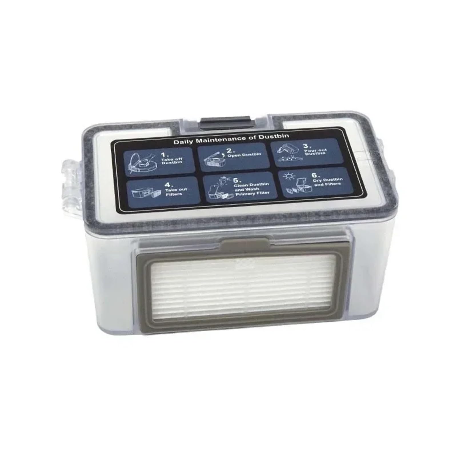 ASUIU Robot Cleaner Water Tank/Dust Box,Compatible For Conga,999,Compatible For MANVINS,G20 Robot Parts Detachable Water Tank Robotic Vacuum