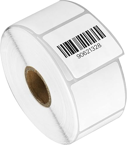 (20 rollos, 900rollo) Etiquetas térmicas directas de 1.5 x 1.5 pulgadas, núcleo de 1 pulgada, compatibles con impresora de etiquetas rollo e