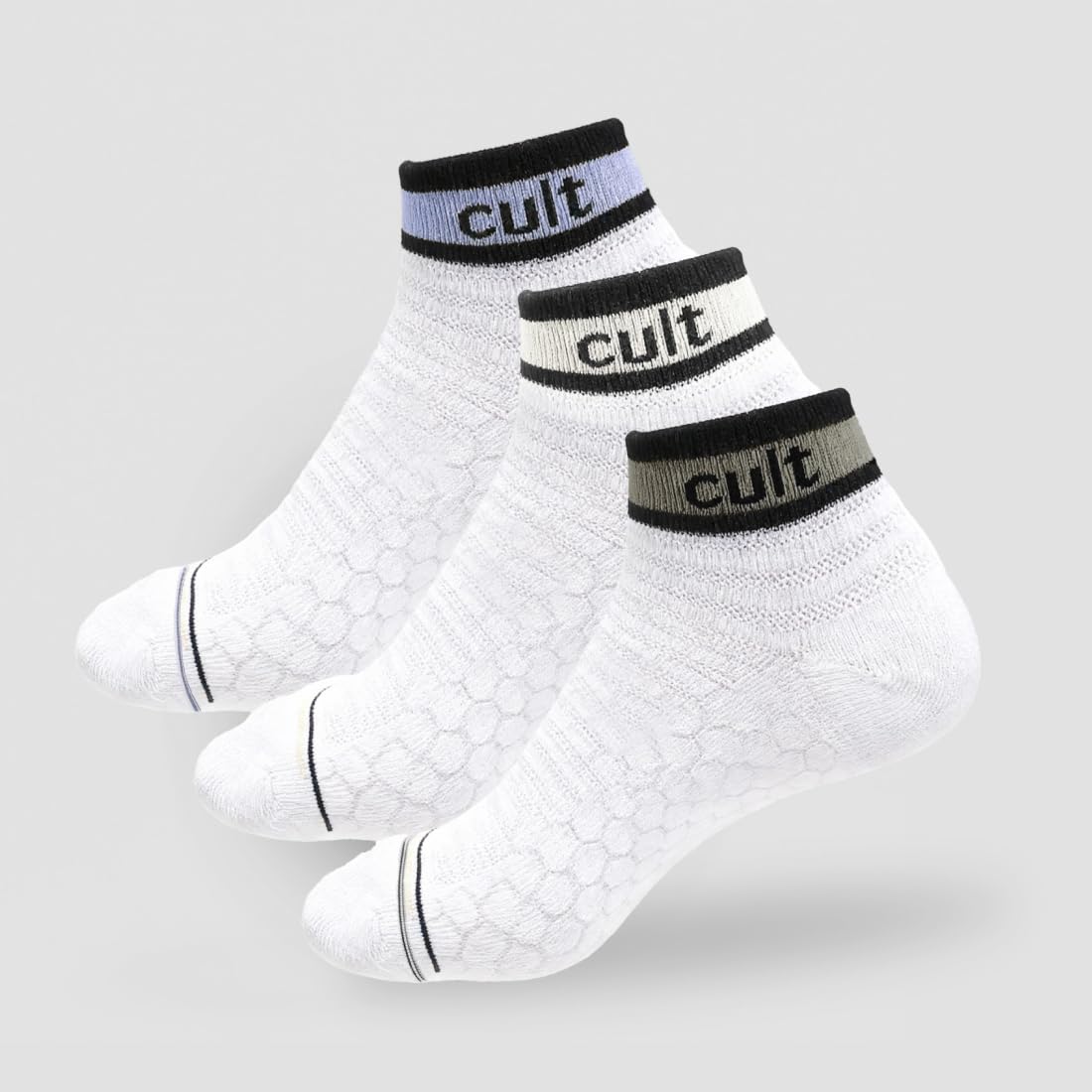 Men’s Cotton Socks – Ultra Soft, Breathable & Anti-Microbial – Ankle Length Casual & Sports Socks with Moisture-Absorbent Fabric, Superior Fit Technology & Durable Design - Pack of 3-image-12