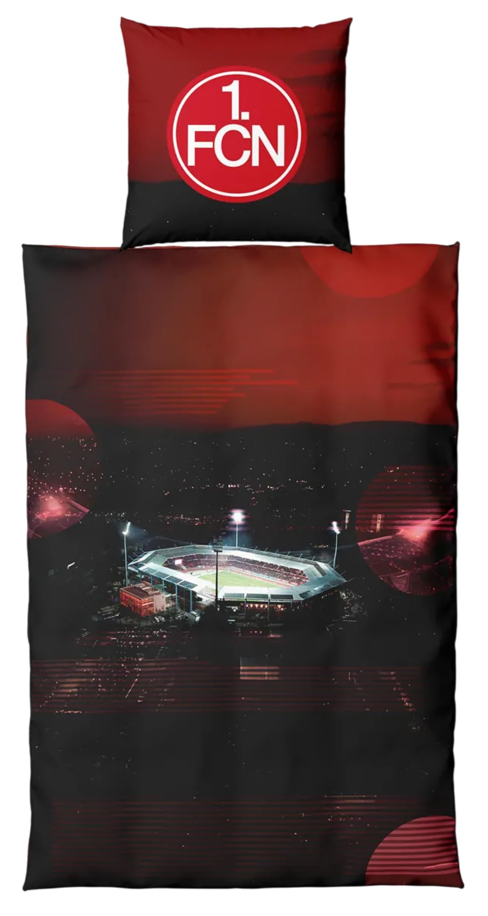 Ropa de cama Estadio 1. FC Nürnberg de algodón con funda de almohada para dormitorio