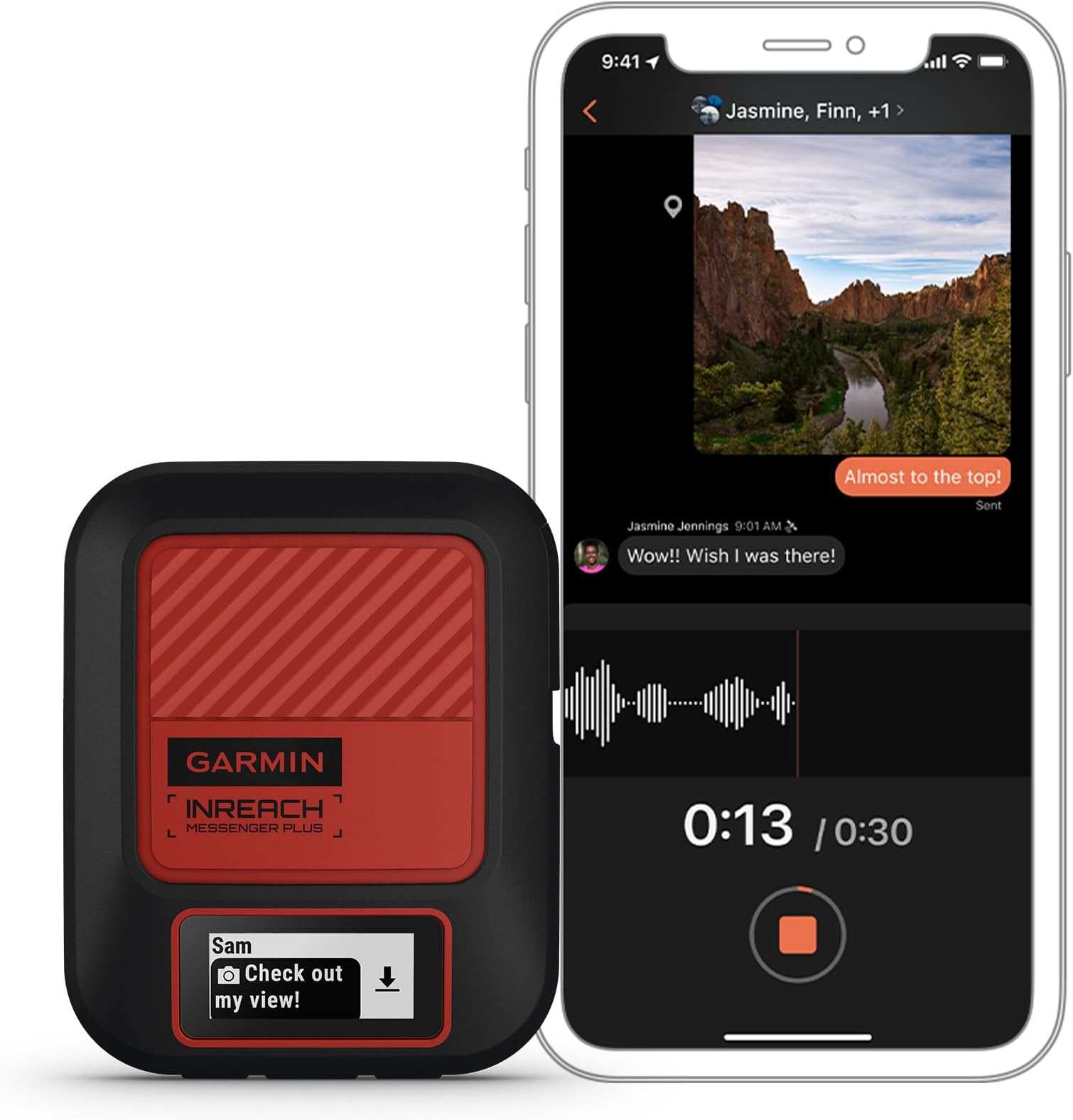 inReach® Messenger Plus, SOS Satellite Communicator with Photo, Text & Voice Messaging Without Cell Service, Long Battery Life, Durable, Temperature-Resistant, Water-Resistant (IPX7) Design