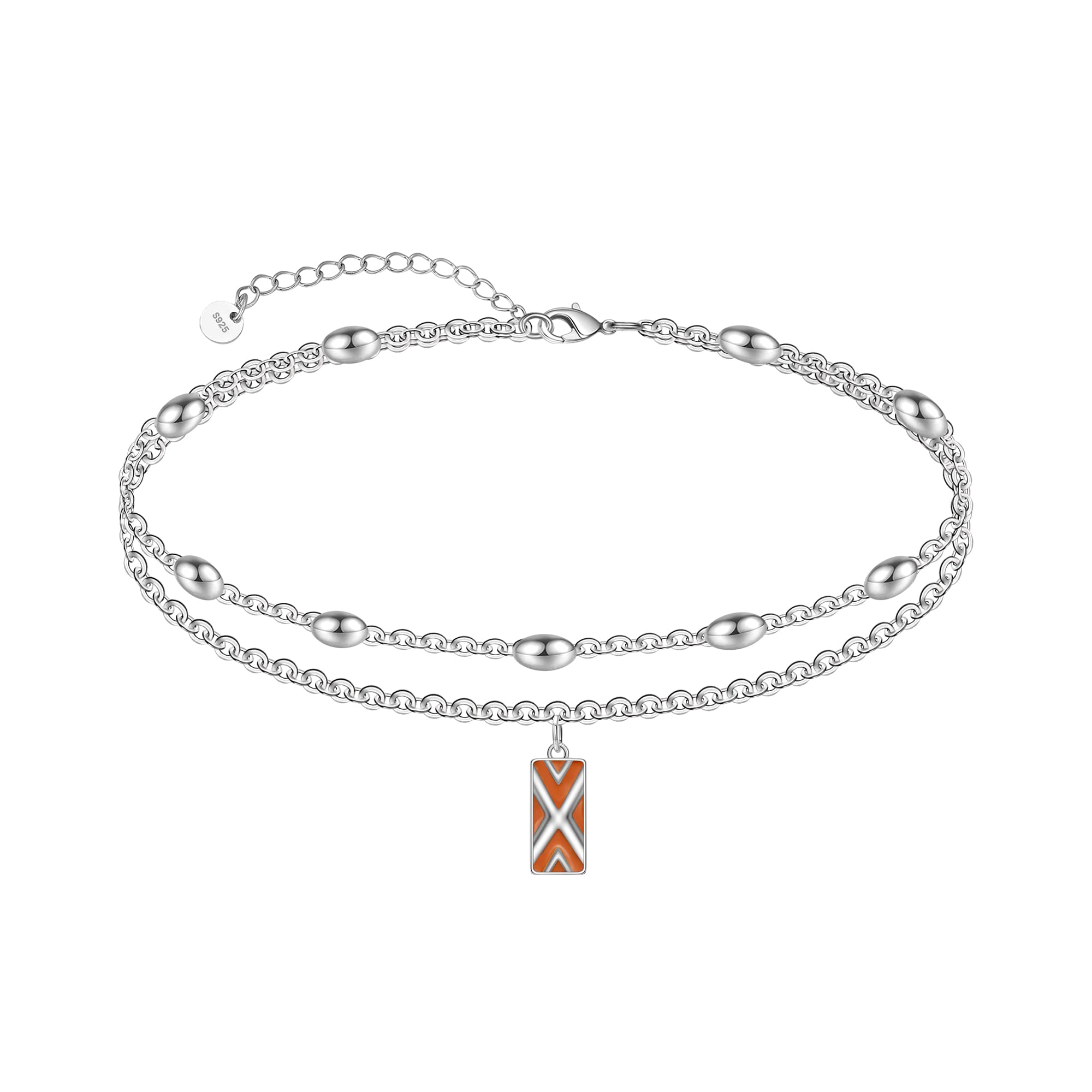 CHIC &amp; ARTSY 925 Sterling Silver Ankle Bracelets for Women, Adjustable Layered Foot Chains with Nature &amp; Symbol Charms, Lightweight Comfort Fit Boho Beach Everyday Jewelry