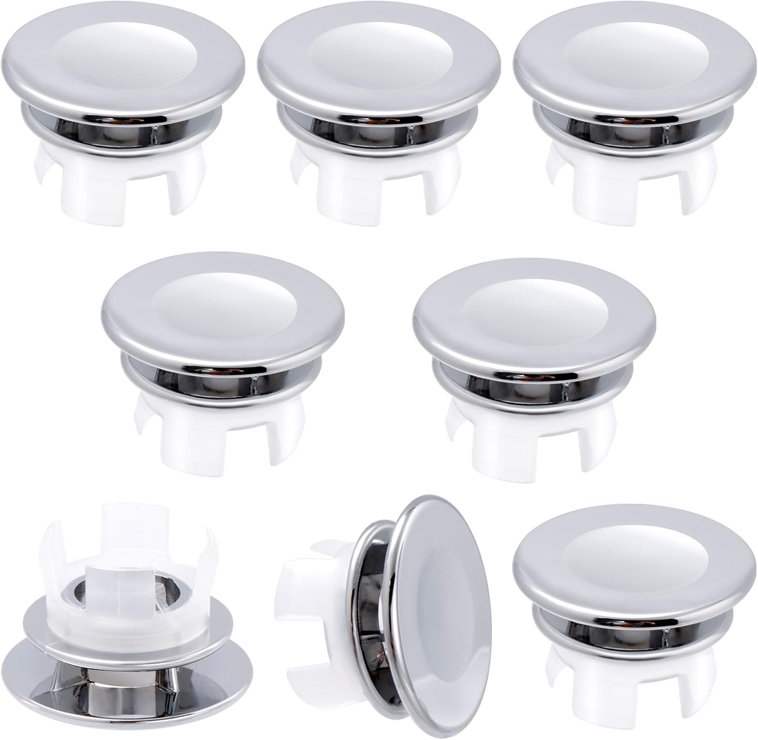 HINZIC 8Pack Overflow Drain Cover, Bathroom Sink Cover