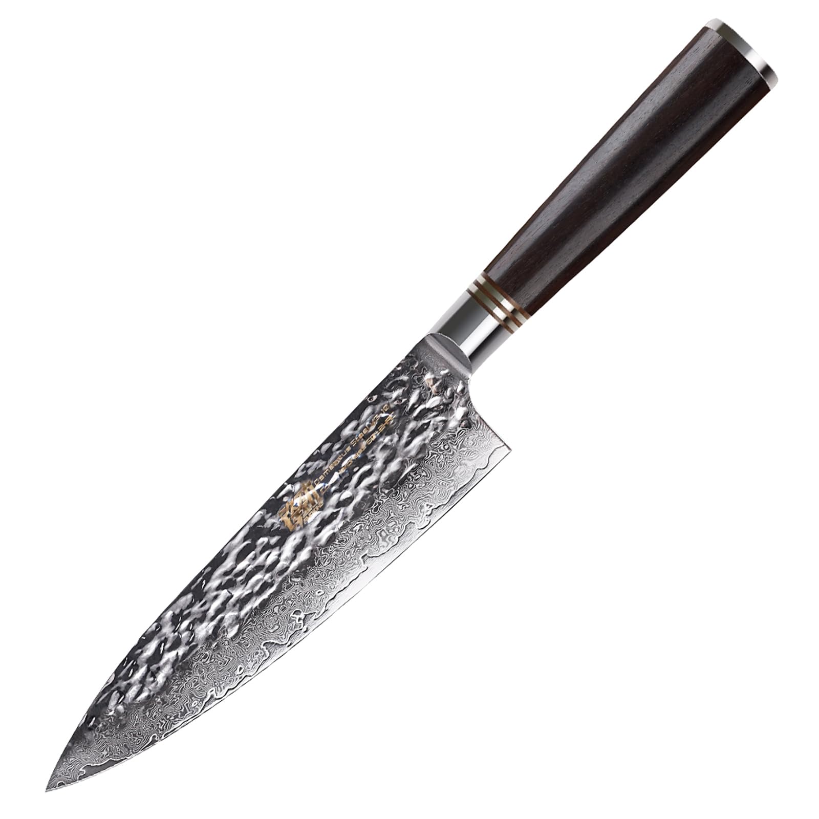 FINDKING Cuchillo de Chef Damasco 19 cm, VG-10, Estilo Japonés