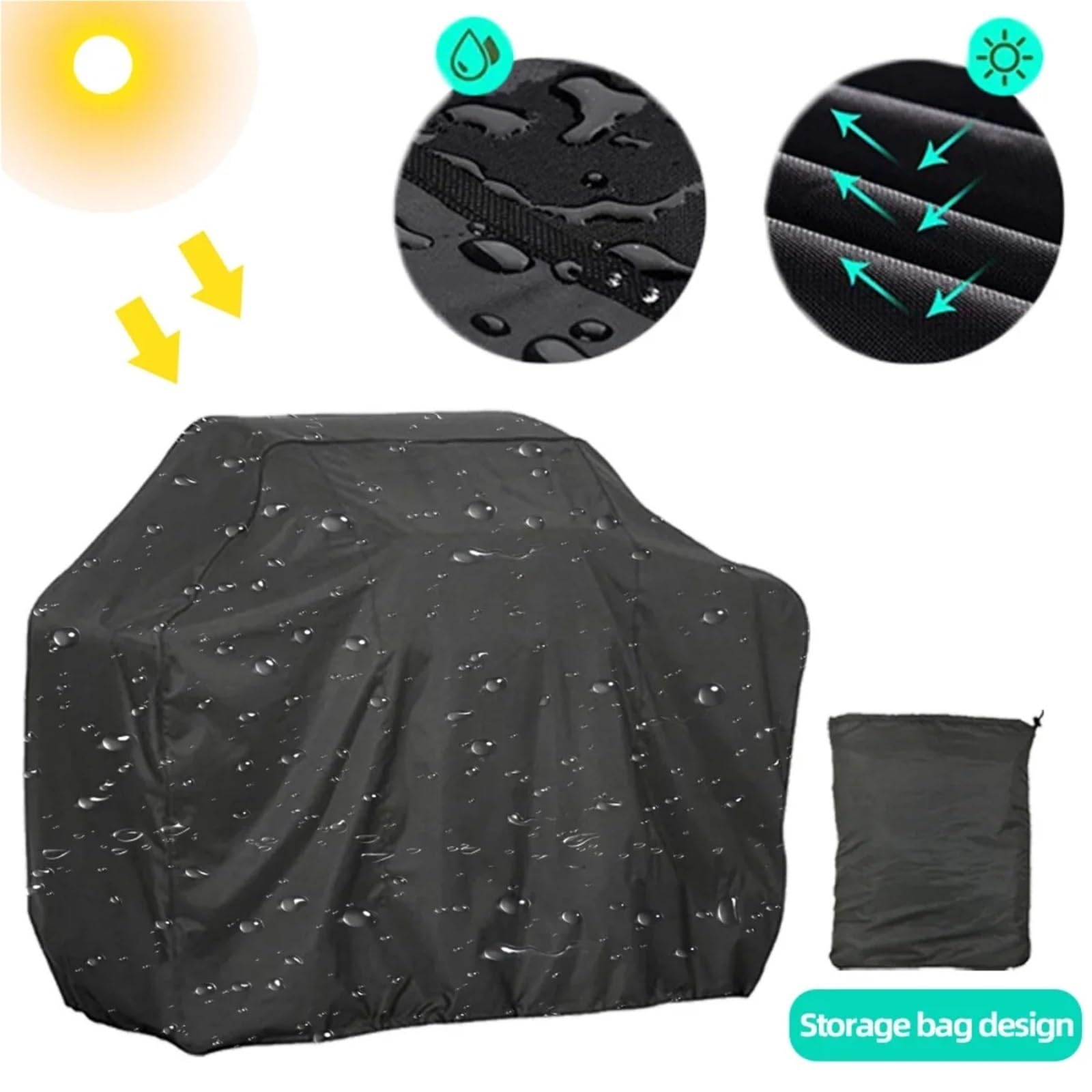 Cubierta de Barbacoa, Cubierta de Barbacoa Pesada Funda for Barbacoa Exterior Resistente, Funda for Parrilla, protección contra la Lluvia, for Exteriores Resistente