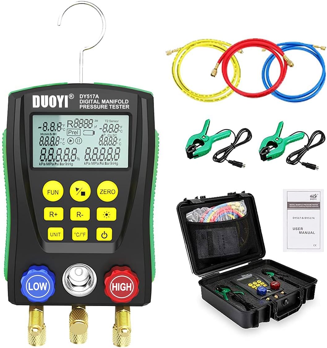 Manomètre Numérique Digital Elitech DMG-4B Pour Climatisation - Mesure Pression/Température, Sans Fil