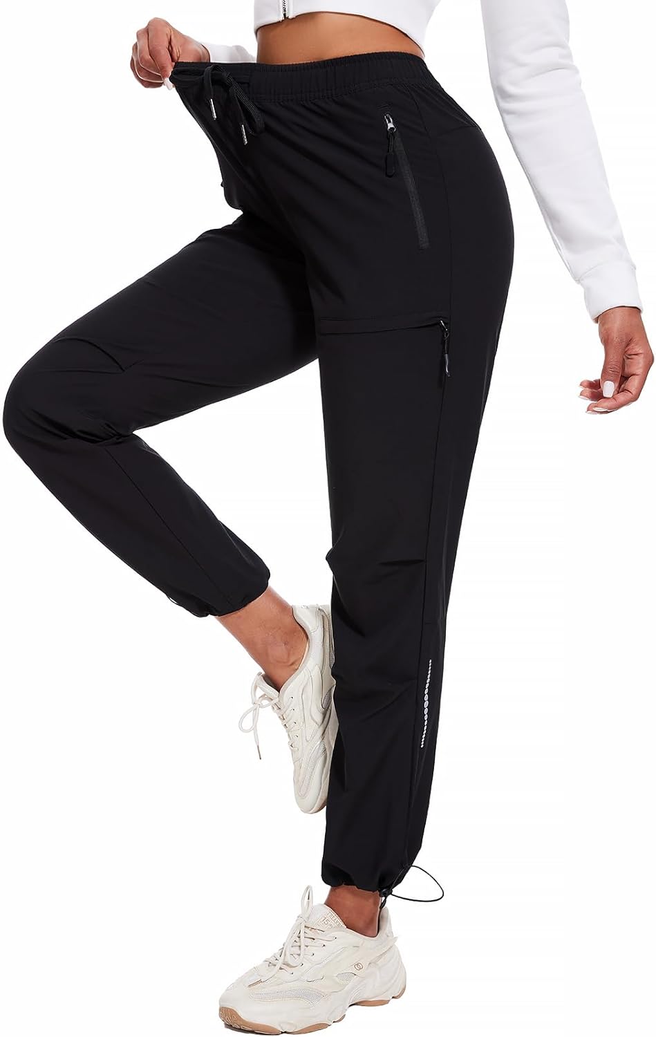 Hiking Pants Women Cargo Joggers for Women Summer Golf Travel Pant Lightweight Elastic Quick Dry Water Resistant with Pockets